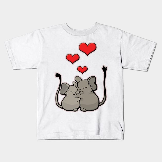 Degus Hug Hearts Kids T-Shirt by Mystical_Illusion